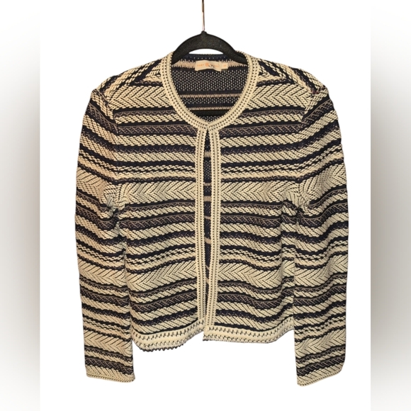 Tory Burch Sweaters - Tory Burch striped cotton cardigan